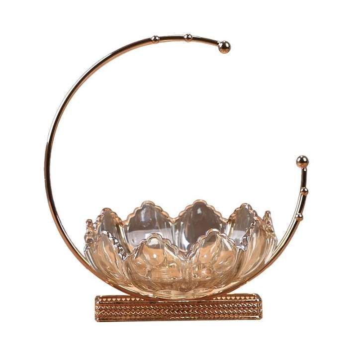 GIFT FRUIT GLASS PLATE GOLD DEC